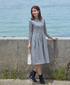 Tiaclasse 【新色追加・洗える】ピーチスキンバンドカラーワンピース