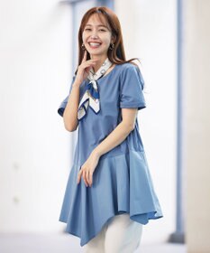 Tiaclasse 【洗える】イレギュラーヘムチュニックブラウス