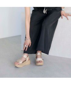 MODE ET JACOMO <noyau>厚底サテンベルクロスポーツサンダル