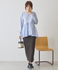 AMERICAN HOLIC 布帛切替ペプラムプルオーバー