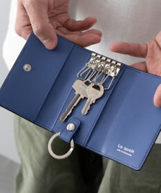 MIYABIYA La quoh with kirakaracho 角つなぎ プリントレザー キーケース