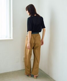 YECCA VECCA コットンイージー切替ワイドパンツ