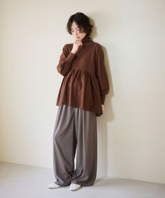 #Newans 【洗える】ペプラムデザインワイドシルエットプルオーバー