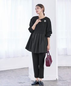 Tiaclasse 【洗える】重ね着風チュニックプルオーバー