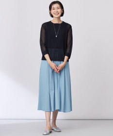 J.PRESS LADIES 【洗える】リブ ノースリーブ カットソー