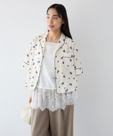 CRAFT STANDARD BOUTIQUE ボタニカルプリントオープンカラーシャツ