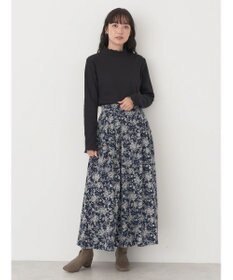 earth music&ecology チェーンリブハイネックプルオーバー