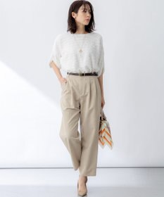 組曲 【WEB限定】カットジャガードドルマンスリーブ ニット