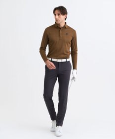 23区GOLF 【MEN】モノグラムジャガード長袖ポロシャツ