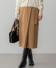23区 【GOLD LABEL】スウェードタッチレザー ラップスカート