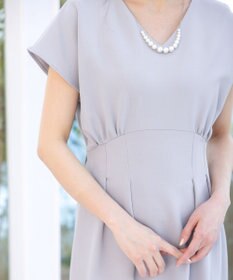 Tiaclasse 【洗える】ハイストレッチジョーゼットワンピース