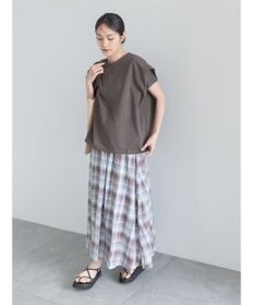 Te chichi チェックギャザースカート