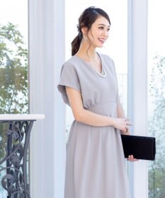 Tiaclasse 【洗える】ハイストレッチジョーゼットワンピース