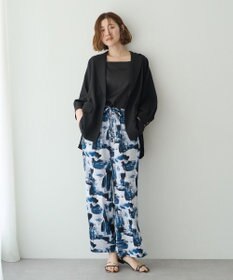 YECCA VECCA アブストラクト柄ワイドパンツ