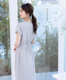 Tiaclasse 【洗える】ハイストレッチジョーゼットワンピース