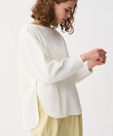 uncrave プリーツリブ ドルマンスリーブトップス