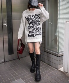 WEGO クラッシュリブBIGニットプルオーバー