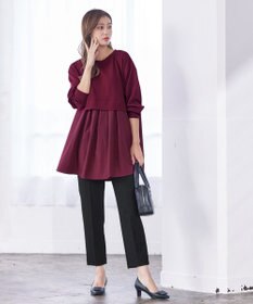 Tiaclasse 【洗える】重ね着風チュニックプルオーバー