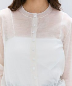BEIGE， 【洗える・Oggi 10月号掲載】CADDO / シアーウールカーディガン