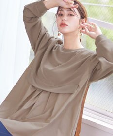 Tiaclasse 【洗える】重ね着風チュニックプルオーバー
