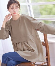 Tiaclasse 【洗える】重ね着風チュニックプルオーバー