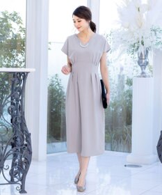 Tiaclasse 【洗える】ハイストレッチジョーゼットワンピース