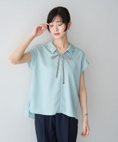 YECCA VECCA 2wayストライプリボンブラウス