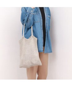 UNBILLION カシュカシュ cachecache / ラメ糸編みトートバッグ