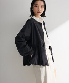 Green Parks ノーカラーペプラムブルゾン