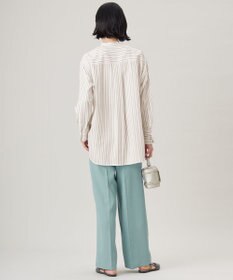 自由区 【カタログ掲載・ご好評につき新色追加・セットアップ対応】リネンライクシンセティックワイドストレート パンツ