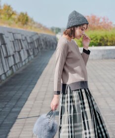 Tiaclasse フェイクファー巾着バック