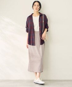 ANY L テレコタンクトップ