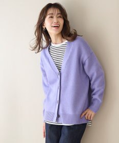 ANY 【洗濯機可】ラムウールVネック カーディガン