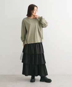 Green Parks グログランテープ配色ドッキングプルオーバー