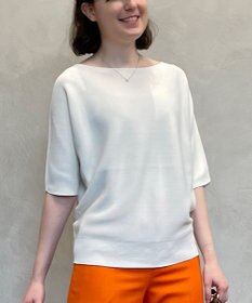 自由区 【洗える】コットンストレッチホールガーメント プルオーバー ニット