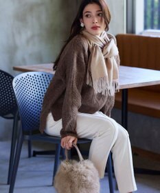 Tiaclasse フェイクファー巾着バック