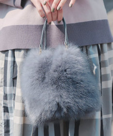 Tiaclasse フェイクファー巾着バック