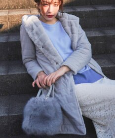 Tiaclasse フェイクファー巾着バック