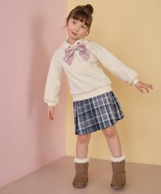 ANY KIDS チェック プリーツ スカパン