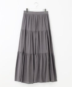 Feroux 【洗える】コットンボイルティアード スカート