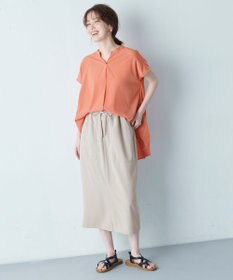 ANY L 【洗濯機可】バックプリーツブラウス