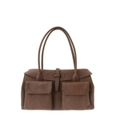 genten ゴートシュリンク かぶせ付トートバッグ