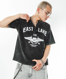 WEGO 【ユニセックス着用ITEM】グラフィックヘンリーネックT（SS）