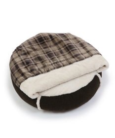 PET PARADISE ペットパラダイス 丸型寝袋 遠赤外線 《チェック柄》 60cm