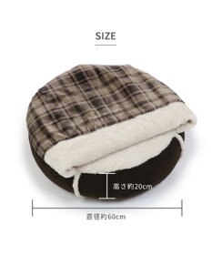 PET PARADISE ペットパラダイス 丸型寝袋 遠赤外線 《チェック柄》 60cm