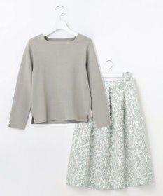 Feroux 【セットアイテム】ニット×ジャガードスカート セット
