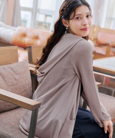 Tiaclasse L 【洗える新色追加・洗える】サマーニットフードロングカーディガン