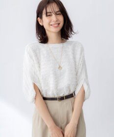 組曲 【WEB限定】カットジャガードドルマンスリーブ ニット