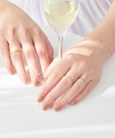 Phoebe 【金属アレルギー対応】2setグレイングリッターリング シャンパンゴールド