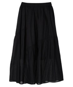 earth music&ecology コットンボイルランダム切替フレアスカート